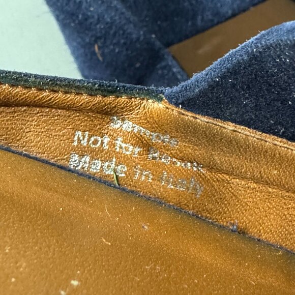 Aquatalia Made in Italy Navy Blue Suede Slide-in Sandals, Size 7 - Picture 13 of 13